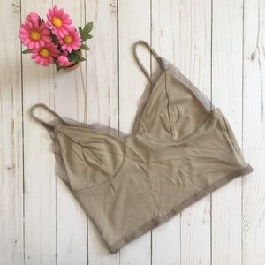 🥳50% OFF SPRING SALE🥳 🌸Taupe Mesh Crop Top🌸